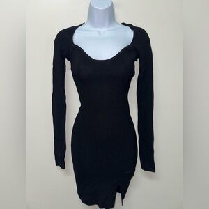 Sweater Black Long Sleeve Dress